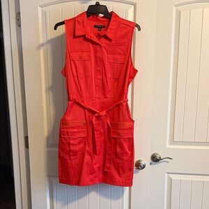 Sharagano Vibrant Red Sleeveless Mini Dress